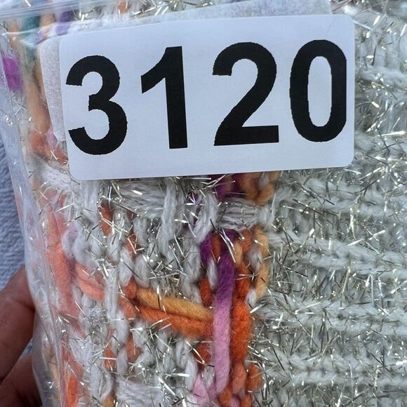 March New York Sweater Womens Large Multi Gold‎ Metallic Basketweave Knit Party - Picture 9 of 9